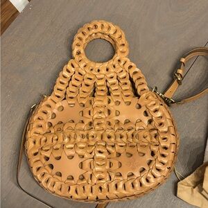 Patricia Nash Pisticci Chainlink Leather Shoulder Bag